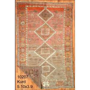  3x5 Hand Knotted Kurd Kurdistan Rug   39x510
