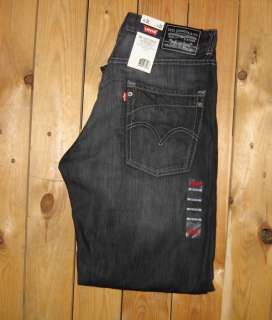 Levis 569 Loose Straight Rare Black Scraped Jeans #0134  