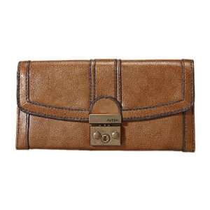  Fossil Womens Vintage Re issue Leather Flap Clutch 