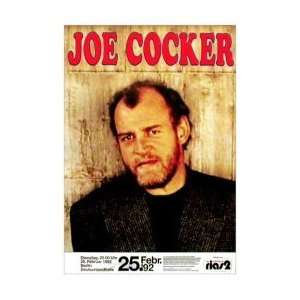  JOE COCKER Berlin 25th February 1992 Music Poster