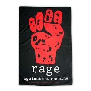  Rage Against The Machine Red Fist Fabric Poster