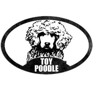  Oval Toy Poodle (Dog Breed) Sticker 