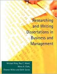 Researching and Writing Dissertations in Business and Management 