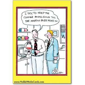  Funny Birthday Card Coffee Buzz Humor Greeting Leo Cullum 