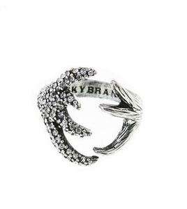 NWT   Lucky Brand Silver Pave Crystal Wrap Branch Ring   Size 7 