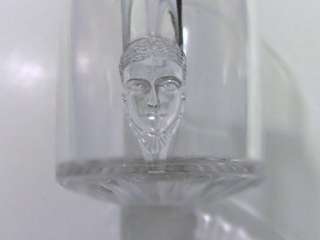 VERSACE CRYSTAL PITCHER WITH VERSACE FACE ON BOTTOM   EXCELLENT 