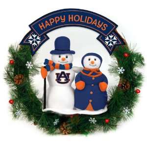 20 NCAA Auburn Tigers Happy Holidays Snowman Couple Christmas Berry 