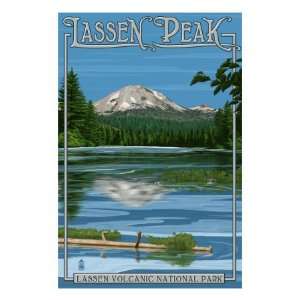  Lassen Peak and Manzanita Lake, c.2009 Premium Poster 