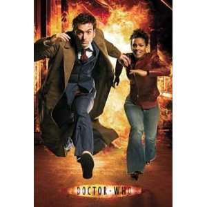  Doctor Who & Martha Jones Poster ~ Fire ~ RARE Image 