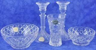 10 Pc Lenox Cut Crystal Candlesticks Vase Bowls/Dishes  
