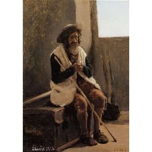   Jean Baptiste Corot   24 x 34 inches   Old Man Seat