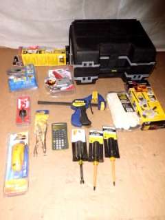 WHOLESALE LOT OF STANLEY TOOL BOX AND ASSORTED TOOLS  