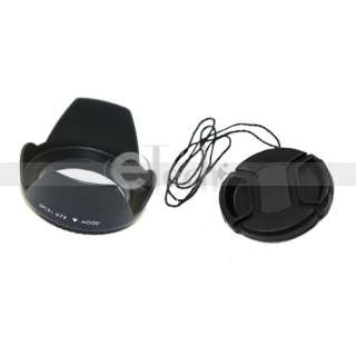 72mm Flower Hood+Pinch Snap on Front Cap for 72 mm lens  