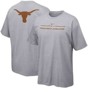  Nike Texas Longhorns Ash School Spirit T shirt Sports 