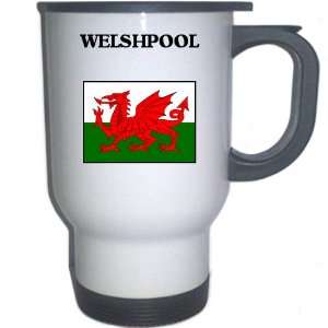  Wales   WELSHPOOL White Stainless Steel Mug Everything 