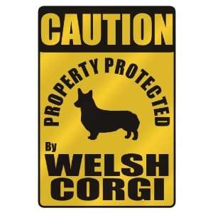   PROPERTY PROTECTED BY WELSH CORGI  PARKING SIGN DOG