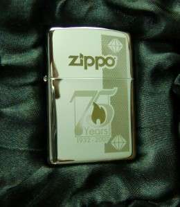 ZIPPO 75TH ANNIVERSARY COMMEMORATIVE EDITION LIGHTER  