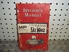 Ski Whiz Operators Manual Owners MF300 340T 400T 440 WT