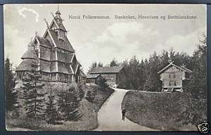 Norge   Norsk Folkemusuem Stavkirken Hovestuen PC 7882  