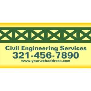  3x6 Vinyl Banner   Civil Engineering Services 321 456 7890 