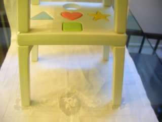   GIRL BITTY BABY HIGH CHAIR WHITE PLAY TABLE *INCOMPLETE* EUC  
