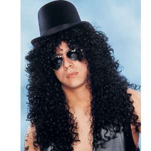  Black Curly Rocker Wig Deluxe Toys & Games