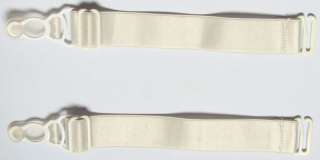 White adjustable heavy duty metal garter suspender  