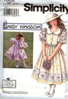 Daisy Kingdom Dress Size 5 8 + 17 Doll Pattern 7005  