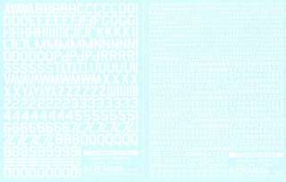 Colorado Decals 1/48 WHITE CODE LETTERS & NUMBERS #1  