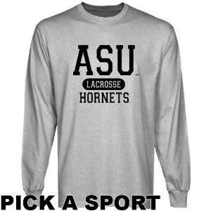  Alabama State Hornets Ash Custom Sport Long Sleeve T shirt 