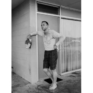  Astronaut Alan B. Shepard Cooling Off After Jogging 