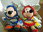 Walt Disney Astronaut Mickey Minnie Bean Bag Lot Toy New With Tag