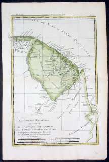 1780 Bonne Antique Map French, Dutch Guyana Sth America  