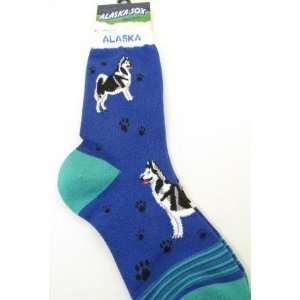  Alaska Novelty Socks Huskies & Paws Ladies 8 11 