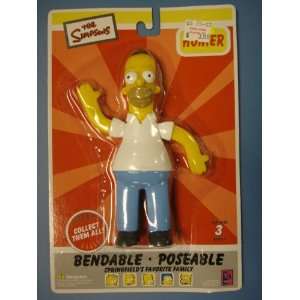    Simpsons Homer Bendable Poseable Figure NJ Croce 2002 Toys & Games