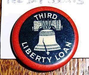 Vintage Pin Button WWI 1918 Third Liberty Loan Scouts  