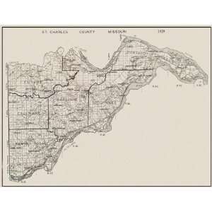 ST. CHARLES COUNTY MISSOURI (MO/DARDENNE) 1929 MAP