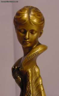Exquisite 2 Color Bronze Female Bust Englebert Peiffer  