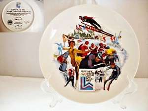 Olympic Winter Gamse Lake Placid 1980 Collector Plate  