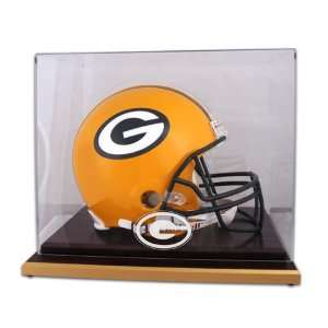  Green Bay Packers Logo Helmet Display Case Details Wood 