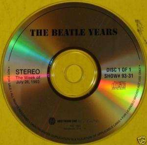 THE BEATLES.THE BEATLE YEARS RADIO SHOW.#93 31.CD  
