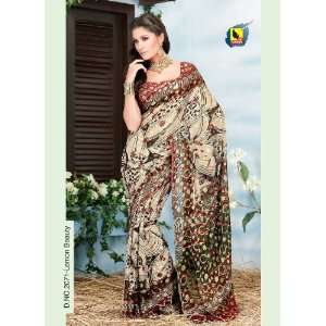   Designer Faux Georgette Party Wear Saree / Sari 