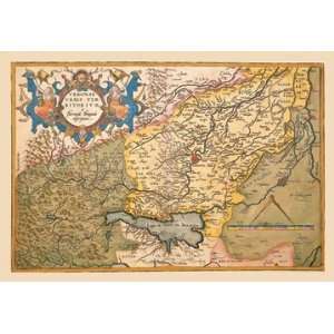  Map of Northeastern Italy   Verona 20x30 Canvas