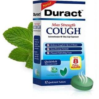 Duract Cough, Max Strength, QuikMelt Tablets, Cool Mint Flavor 12 