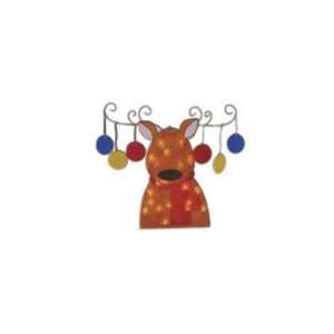  5 each Holiday Chillers Reindeer With Ornament Sign 