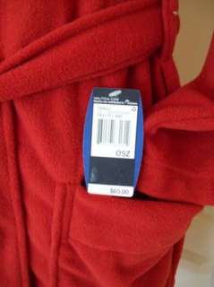 NAUTICA Mens Fleece Robe Red NWT $65 Bathrobe One Size 731517831312 