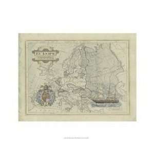  Antique Map Of Europe   Poster (25.5x20.5)