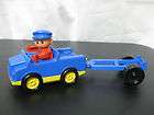 LEGO DUPLO BLUE TRUCK VEHICLE TRAILER & FIGURE LOT SET