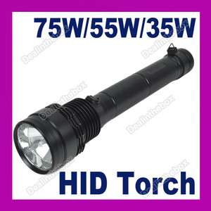 75W/55W/35W 7500lumen HID Xenon Rechargeable Flashlight Spotlight 