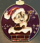 disney pin chip & Dale LE christmas ornament chimney sa